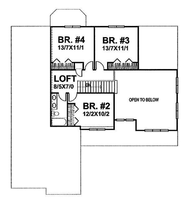 Cottage House Plan with 4 Bedrooms and 2.5 Baths - Plan 8485